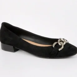 Ballerines|VICE VERSA Ballerines A Talon Femme Noir Avec Chaine