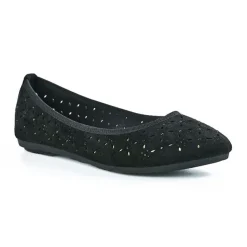 Ballerines|VICE VERSA Ballerines Ajourees Femme Noir Avec Strass