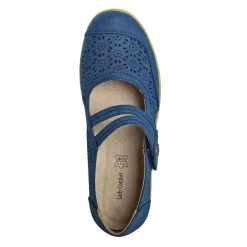 Chaussures Confort|LADY CONFORT Ballerines Confort Femme Bleu Semelles Souples