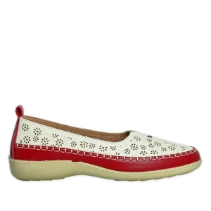 Chaussures Confort|LADY CONFORT Ballerines Confort Femme Blanc Ajouree