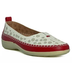 Chaussures Confort|LADY CONFORT Ballerines Confort Femme Blanc Ajouree