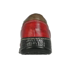 Chaussures Confort|LADY CONFORT Ballerines Confort Femme Rouge Bordeaux A Brides