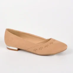 Ballerines|VICE VERSA Ballerines Femme Beige Au Talon Argente