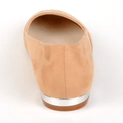 Ballerines|VICE VERSA Ballerines Femme Beige Au Talon Argente