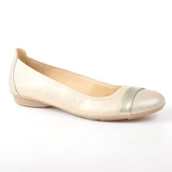 Chaussures Confort|SCALINA Ballerines Femme Beige Semelles Souples