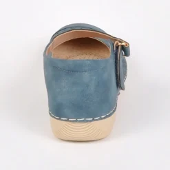 Chaussures Confort|LADY CONFORT Ballerines Femme Bleu A Brides