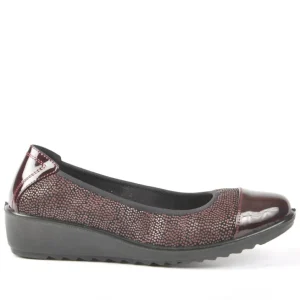 Chaussures Confort|LADY CONFORT Ballerines Femme Bordeaux Vernies