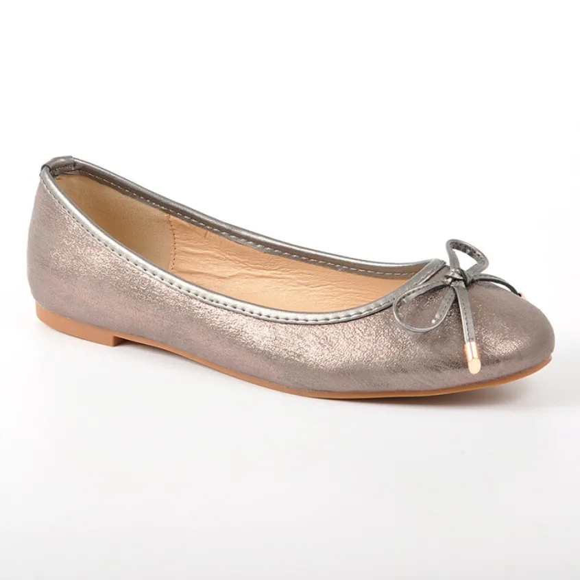 Ballerines|VICE VERSA Ballerines Femme Bronze Avec Noeud