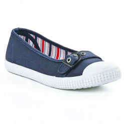 Ballerines|STREET LIFE Ballerines Femme En Toile Bleu Marine