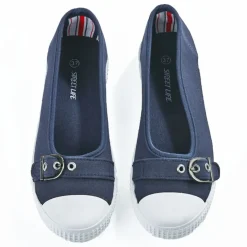 Ballerines|STREET LIFE Ballerines Femme En Toile Bleu Marine