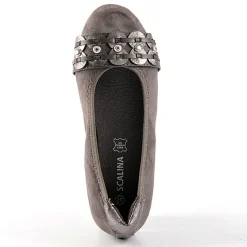 Chaussures Confort|SCALINA Ballerines Femme Gris