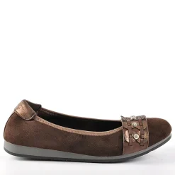 Chaussures Confort|SCALINA Ballerines Femme Marron