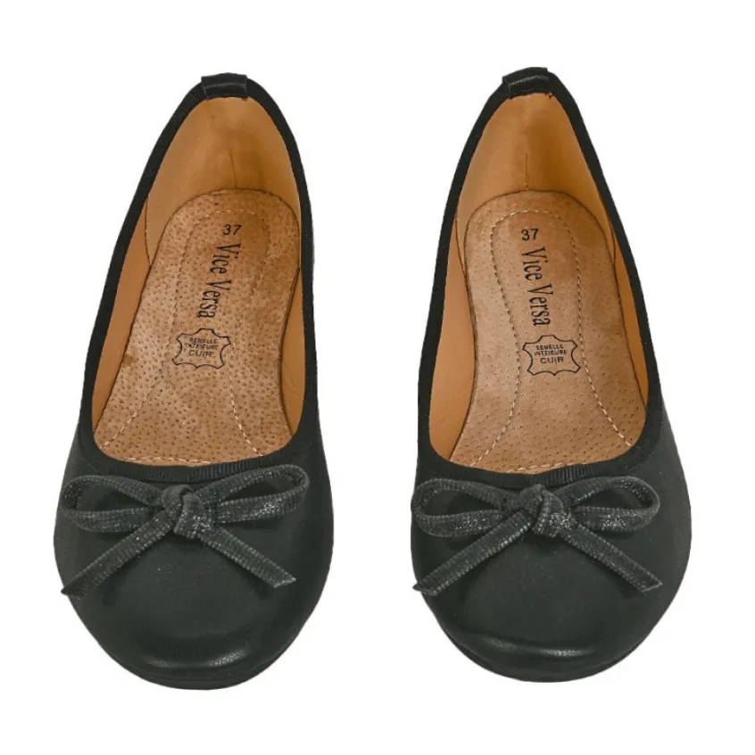 Ballerines|VICE VERSA Ballerines Femme Noir A Noeud