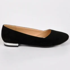 Ballerines|VICE VERSA Ballerines Femme Noir Au Talon Argente
