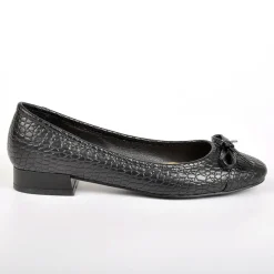 Ballerines|VICE VERSA Ballerines Femme Noir Effet Python A Noeud