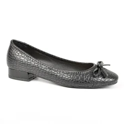 Ballerines|VICE VERSA Ballerines Femme Noir Effet Python A Noeud