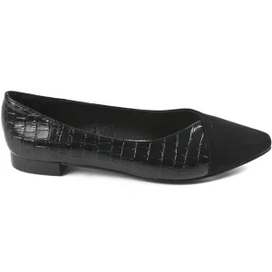 Ballerines|VICE VERSA Ballerines Femme Noir Effet Croco