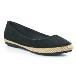 Ballerines|VICE VERSA Ballerines Femme Noires Semelle Tressee