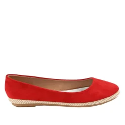 Ballerines|VICE VERSA Ballerines Femme Rouges Semelle Tressee