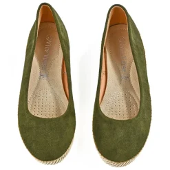Ballerines|VICE VERSA Ballerines Femme Vert Kaki Semelle Tressee