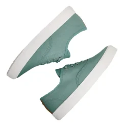 Baskets, Sneakers|STREET LIFE Baskets / Tennis En Toile Vert Lacets Elastiques