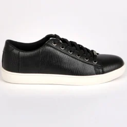 Baskets, Sneakers|STREET LIFE Baskets Avec Effet Reptile Noir