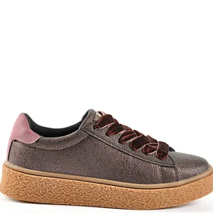 Baskets, Sneakers|GIRL TIME Baskets Avec Lacets Ruban Violet