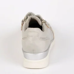 Chaussures Confort|LADY CONFORT Baskets Avec Zip Pratique Sur Le Cote Gris