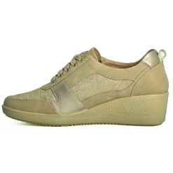 Chaussures Confort|LADY CONFORT Baskets Confort Femme Beige