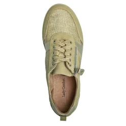Chaussures Confort|LADY CONFORT Baskets Confort Femme Beige