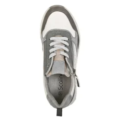 Chaussures Confort|SCALINA Baskets Confort Femme Blanc Fermeture Eclair