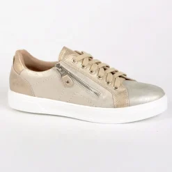 Chaussures Confort|SCALINA Baskets Confort Femme Dore