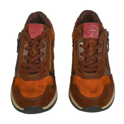 Chaussures Confort|SCALINA Baskets Confort Femme Marron Avec Zip