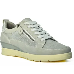 Chaussures Confort|LADY CONFORT Baskets Femme Argente