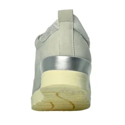 Chaussures Confort|LADY CONFORT Baskets Femme Argente