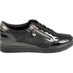 Chaussures Confort|LADY CONFORT Baskets Femme Avec Strass Noir