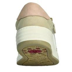 Chaussures Confort|RELIFE Baskets Femme Beige Avec Fermeture Eclair