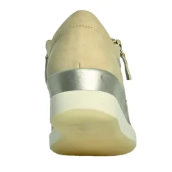 Chaussures Confort|LADY CONFORT Baskets Femme Beige Effet Python