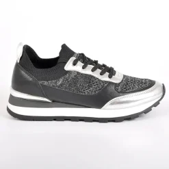 Baskets, Sneakers|STREET LIFE Baskets Femme Bi-Matieres Noir