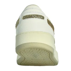 Baskets, Sneakers|STREET LIFE Baskets Femme Blanc Et Dore A Paillettes
