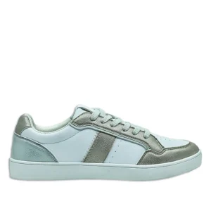 Baskets, Sneakers|STREET LIFE Baskets Femme Blanc Et Dore