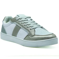 Baskets, Sneakers|STREET LIFE Baskets Femme Blanc Et Dore