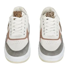 Baskets, Sneakers|STREET LIFE Baskets Femme Blanc Motif Leopard