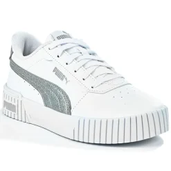 Baskets, Sneakers|PUMA Baskets Femme Blanc Carina 2.0 Shine