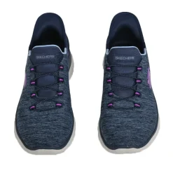 Baskets, Sneakers|SKECHERS Baskets Femme Bleu Marine Slip-Ins Summits