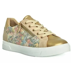 Chaussures Confort|SCALINA Baskets Femme Dore