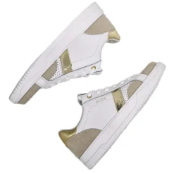 Baskets, Sneakers|ALMA Baskets Femme En Cuir Blanc