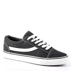 Baskets, Sneakers|STREET LIFE Baskets Femme En Toile Noire