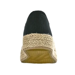 Baskets, Sneakers|STREET LIFE Baskets Femme En Toile Noire Semelle Corde