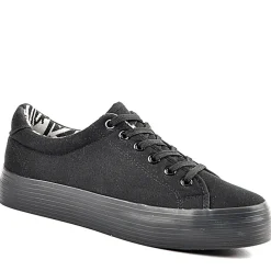 Baskets, Sneakers|ADEIA Baskets Femme En Toile Noire